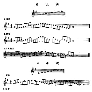萨克斯谱 | G大调 e小调及3首练习曲