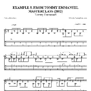 tommy emmanuel masterclass example 5 吉他谱