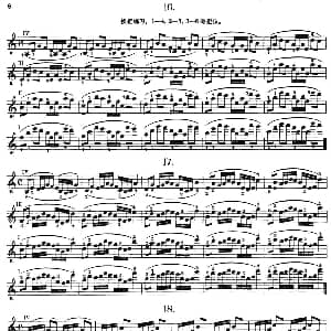 小提琴谱 | 小提琴换把练习 作品第八号 第三节 捷 舍夫契克