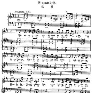 孤独 奥地利 _外国歌谱