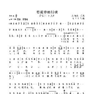 想起你的时候_歌曲简谱_词曲:孙旭东 孙旭东