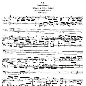 18首赞美诗前奏曲之一 钢琴谱 约翰 塞巴斯提安 巴赫