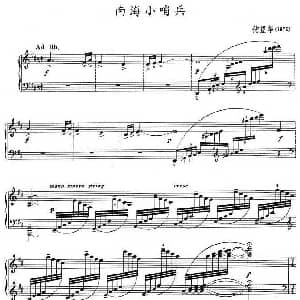 南海小哨兵 钢琴谱 储望华