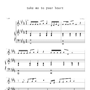 Take me to your heart 钢琴谱