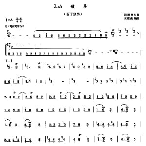 笛子谱 | 山坡羊 河南板头曲 朱敬武编曲 河南板头曲 朱敬武编曲