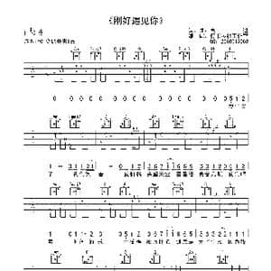 刚好遇见你_歌曲简谱_词曲:高进 高进