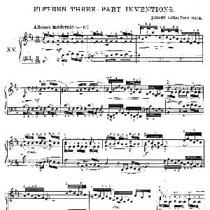 FIFTEEN THREE PART INVETIONS之十五 钢琴谱 Bach 巴赫