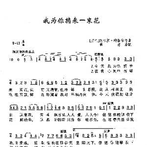 我为你捎来一朵花_歌曲简谱_词曲: 芬兰 厄尔基 梅拉尔汀