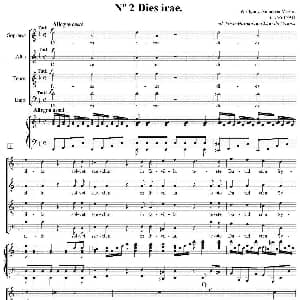 萨克斯谱 | N°2 Dies irae 萨克斯四重奏 钢琴伴奏