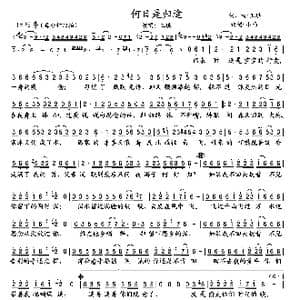 何日是归途_歌曲简谱_词曲:王琪 王琪