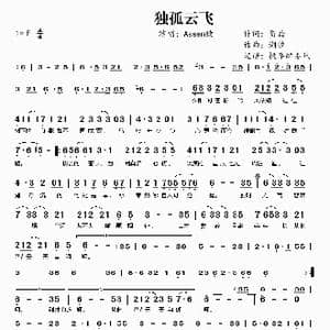 独孤云飞_歌曲简谱_词曲:贺磊 潮汐