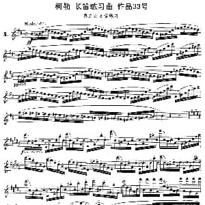 长笛曲谱 | 柯勒长笛练习曲作品33号 第三册 4 埃内斯托 柯勒 ERNESTO KOEHLER