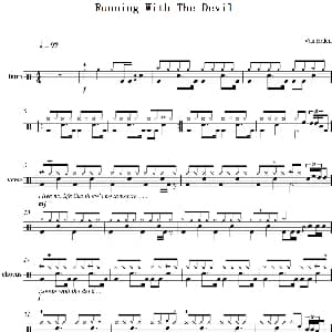 Van Halen Running with the devil 爵士鼓谱