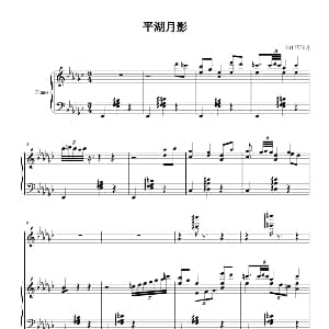 平湖月影 钢琴谱