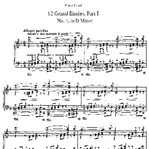 12 Grand Etudes S.137 钢琴谱 弗兰茨 李斯特