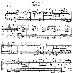 Sinfonia 7 BWV 793 钢琴谱