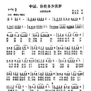 中国你有多少美梦_歌曲简谱_词曲:邬大为 陈涤非