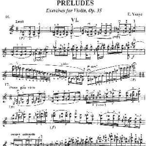 小提琴谱 | 伊萨伊作品集 Preludes Op.35 VI 伊萨伊