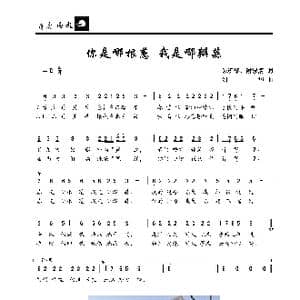 你是哪根葱 我是哪瓣蒜_歌曲简谱_词曲:朱积聚 谢淑清 刘华