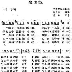 尕老汉_民歌简谱_词曲: 富林记录