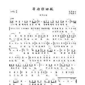 等待你回航_歌谱投稿_词曲:黄秀清 纪明阳