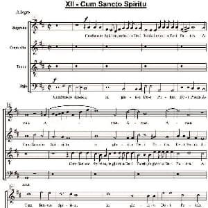 萨克斯谱 | Cum Sancto Spiritu 萨克斯四重奏