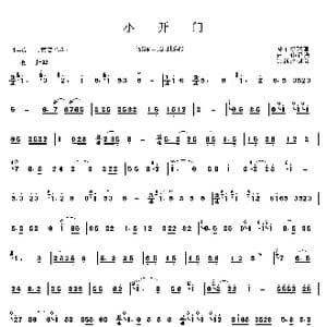 小开门_歌曲简谱_词曲: 冯子存