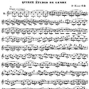 萨克斯谱 | H Klose练习曲 Quinze etudes de genre—7 H Klose