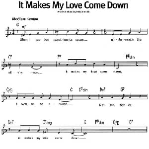 蓝调音乐:It Makes My Love Come Down_外国歌谱