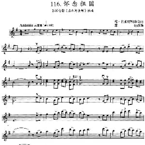 小提琴谱 | 怀念祖国 苏联电影 易北河会师 插曲 德 肖斯塔科维奇曲 雄达改编