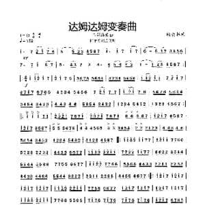 达姆达姆变奏曲_歌谱投稿_词曲:阿尔及利亚民歌 杨会林曲