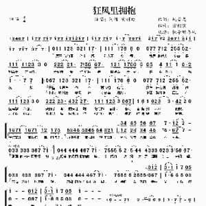 狂风里拥抱_歌曲简谱_词曲:姚若龙 方炯镔