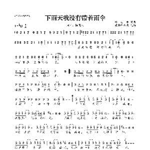下雨天我没有带着雨伞_歌曲简谱_词曲:杨志平 杨志平