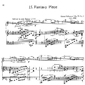 萨克斯谱 | 15首古典萨克斯独奏曲 15 Fantasy Piece 中音萨克斯 钢琴伴奏
