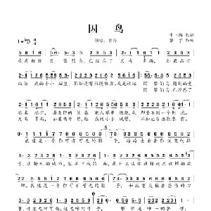 囚鸟_通俗唱法乐谱_词曲:十一郎 张宇