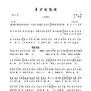 多少次想你_歌曲简谱_词曲:黎敦武 丛伟