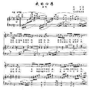 我的心愿_美声唱法乐谱_词曲:凯传 徐湘
