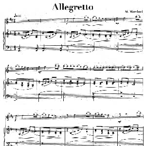 萨克斯谱 | Allegretto 中音萨克所 钢琴伴奏 M Marchesi