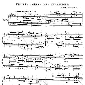 FIFTEEN THREE PART INVETIONS之十四 钢琴谱 Bach 巴赫