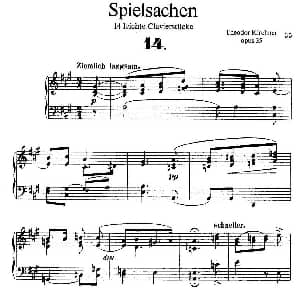 Spielsachen Op.35 钢琴谱 狄奥多 柯希纳