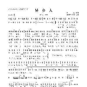 异乡人_歌曲简谱_词曲:李健 李健