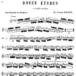 萨克斯谱 | E.Sabon 12首练习曲 5 E.Sabon