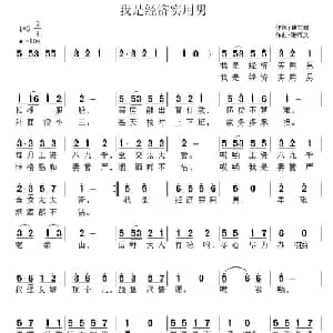 我是经济实用男_通俗唱法乐谱_词曲:曹大建 张恽文