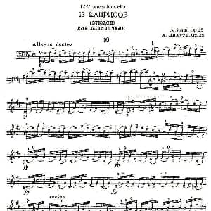 PIATTI 12 Caprices 之10 大提琴