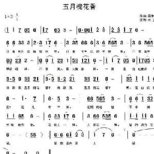 五月槐花香_民歌简谱_词曲:晋鲁人家 刘全珍