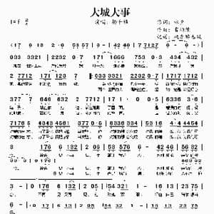 大城大事_歌谱投稿_词曲:林夕 雷颂德