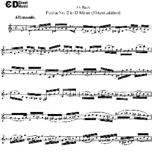 小提琴谱 | 6 Violin Sonatas and Partitas 4.Partita No.2 in D Minor Urtext edition J S Bach 巴赫