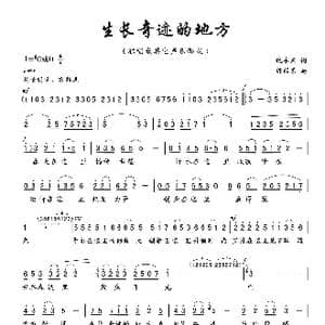 生长奇迹的地方_歌曲简谱_词曲:倪永东 陈经荣
