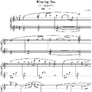 Missing You 钢琴谱 Zinc编制