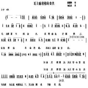 毛主席著作闪金光_民歌简谱_词曲:陈殿国 杨崇禹